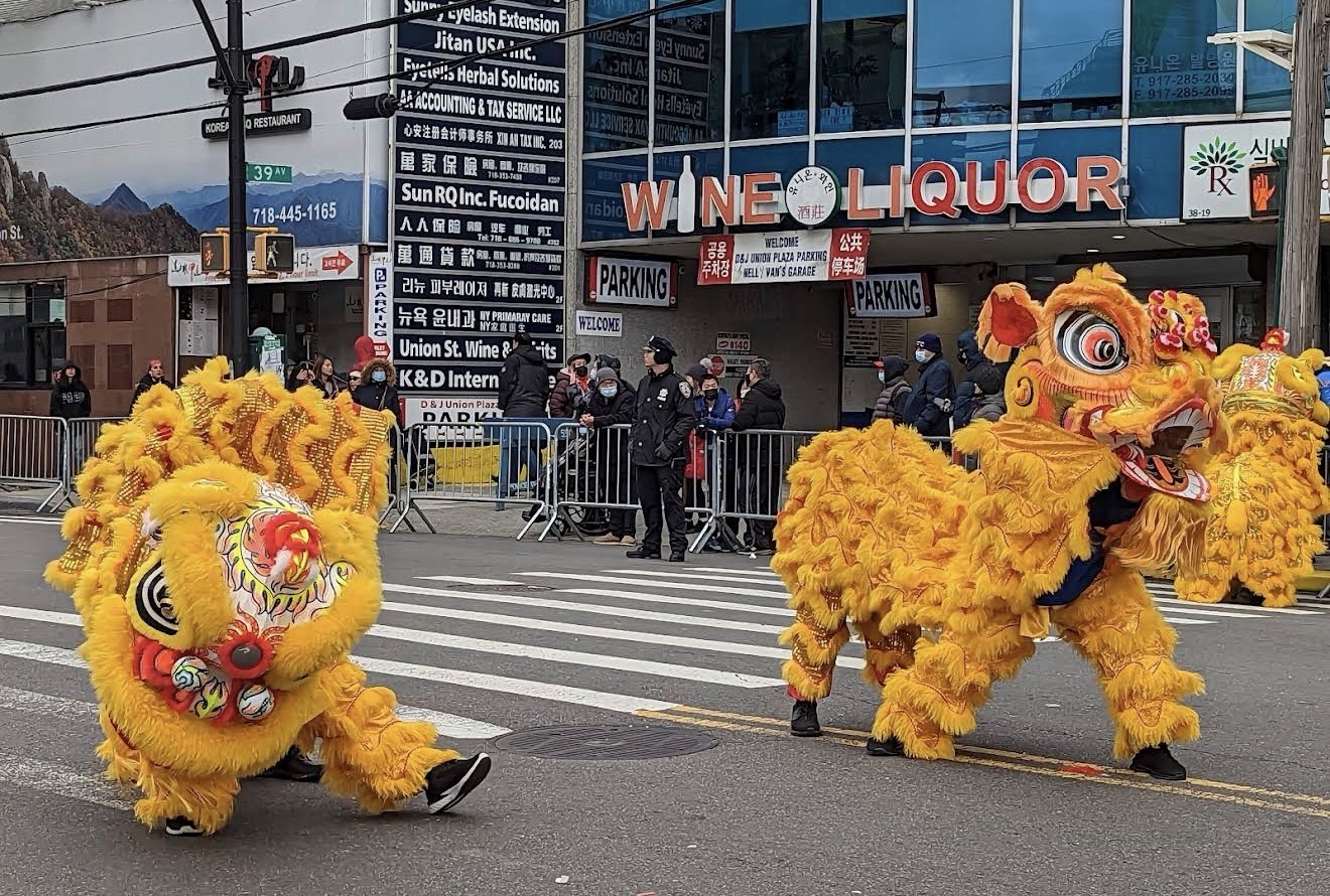 法拉盛农历新年大游行舞狮